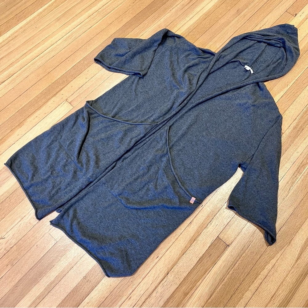 SALE!! LUNYA Gray Cotton/Silk blend robe with hood size XS/S